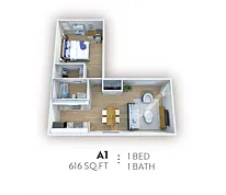 Floor plan One Bedroom