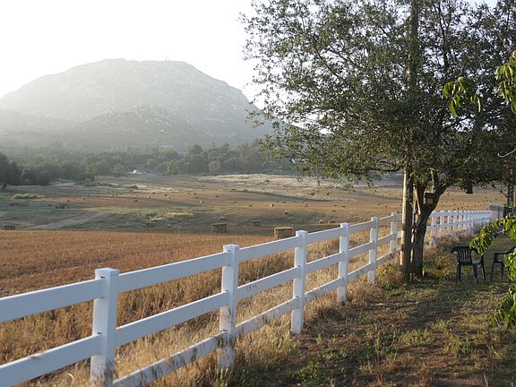 Backyard fence, west facing