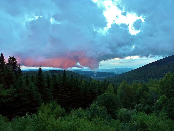 Evening summer clouds dance