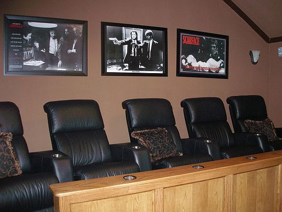 Media Room With Room For 6 Chairs