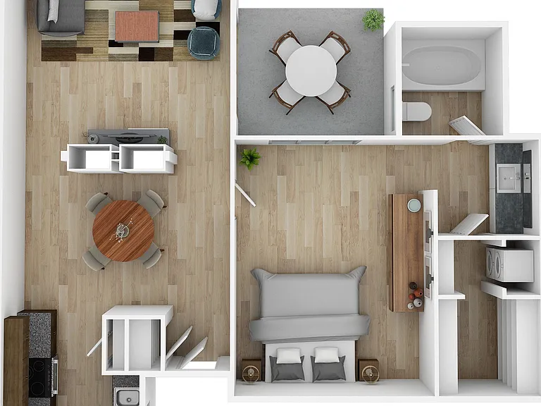 1 Bedroom | 1 Bath | 736 SF 1 Bedroom | 1 Bath | 736 SF