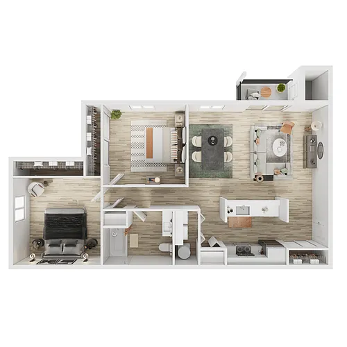Floor plan 2x1 - B1 Renovated