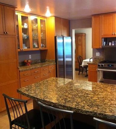 Beech cabinets and hardwo