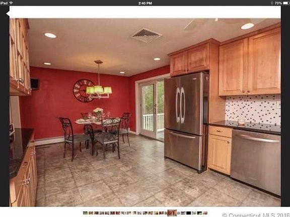 kitchen with dining room area