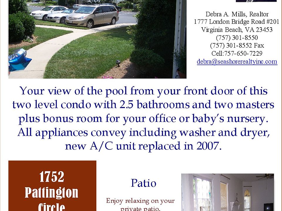 Front door view of pool