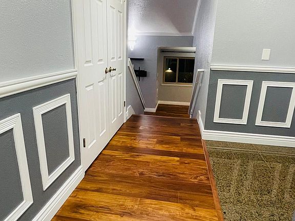 Looking down to living and dining from main entrance