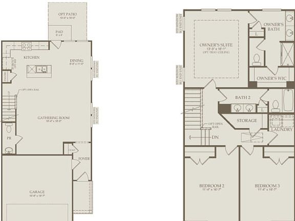 Floor Plan Level 1 and Floor Plan Level 2
