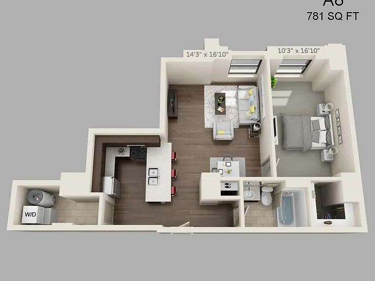 One Bed One Bath 781 sqft One Bed One Bath 781 sqft