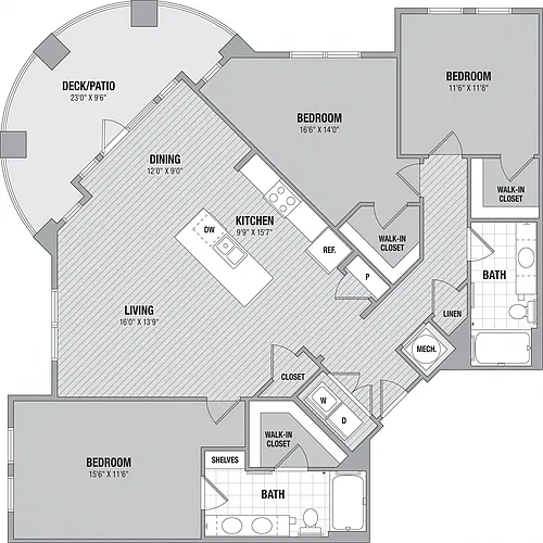 Floor plan Cypress 3 Bed/2 Bath