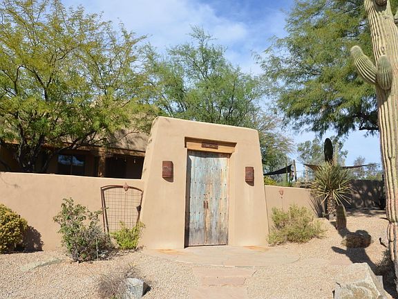 Enter the private front courtyard