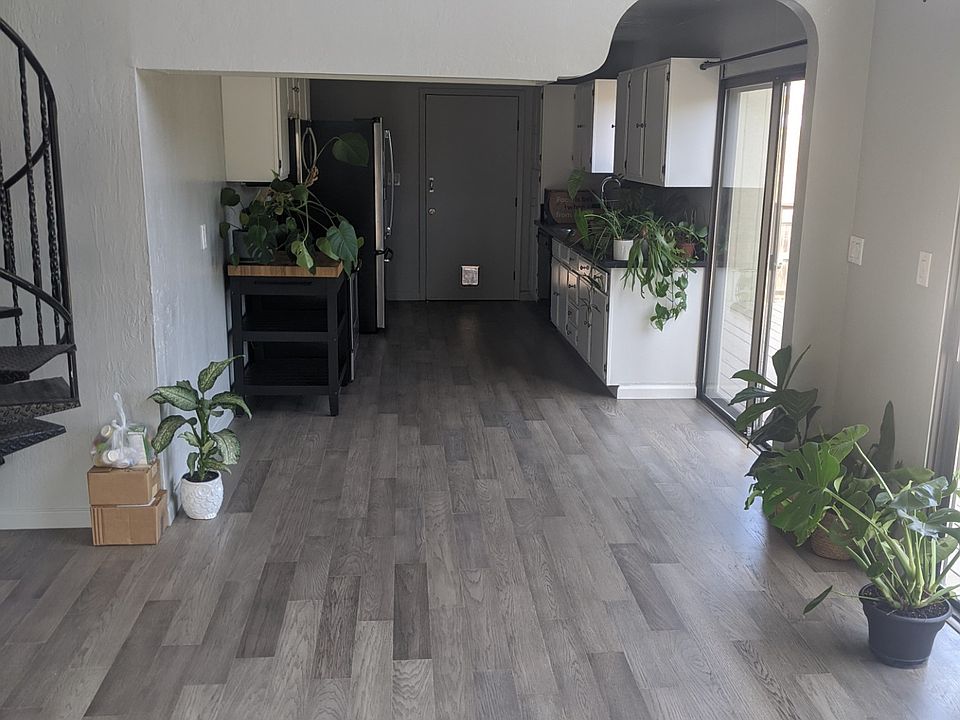 Living room looking to kitchen