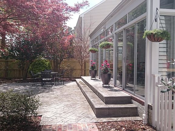 Stamped concrete patio 