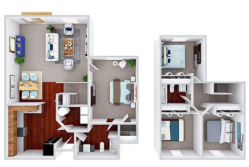Floor plan 4 Bedroom Townhome - Phase 2