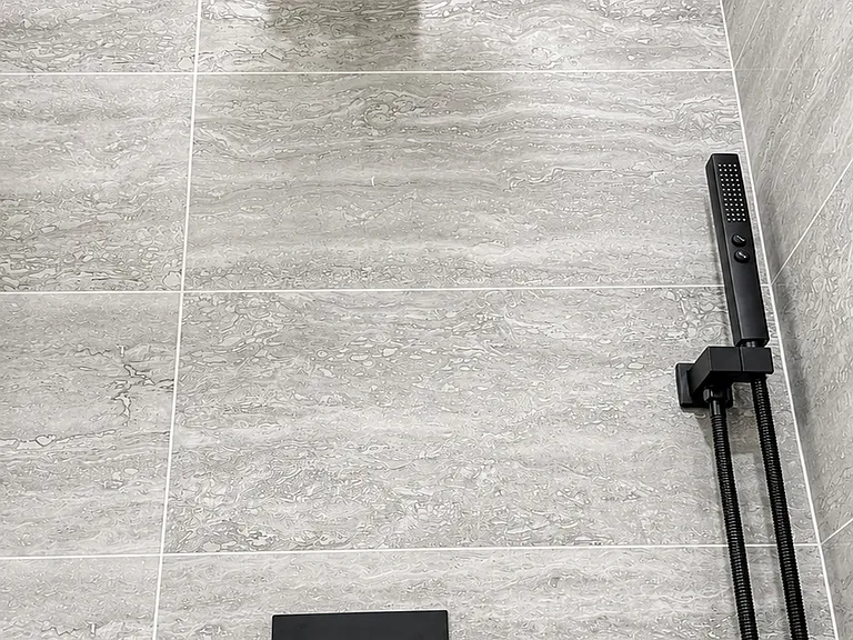 Master bath shower head & wand.