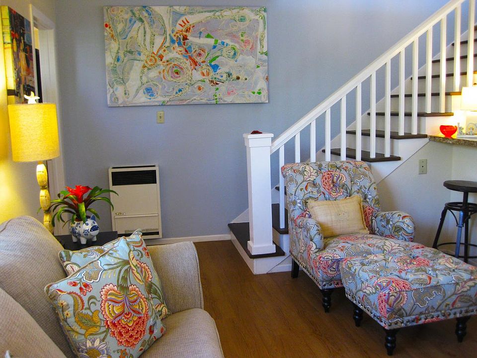 Stairway to the large second bedroom and bath upstairs