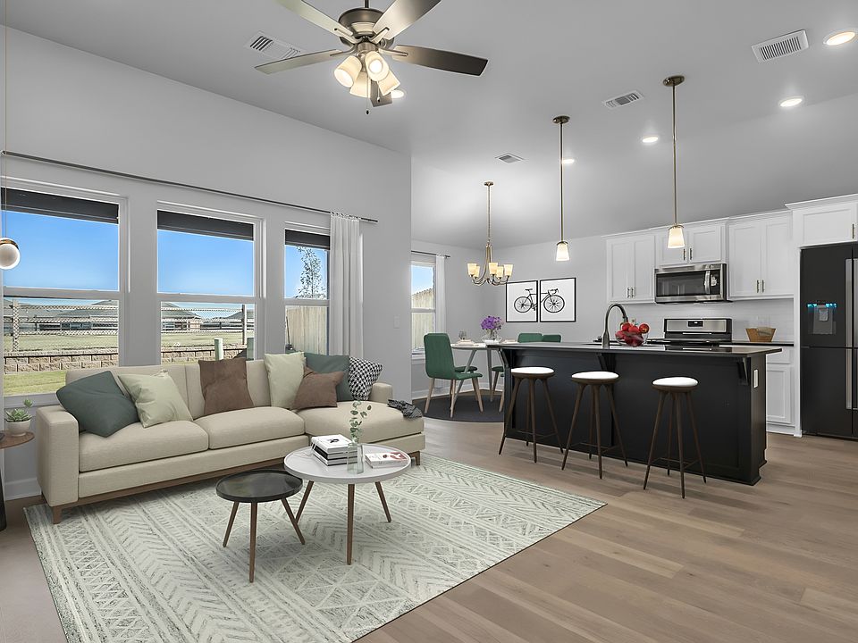 Living Room, Kitchen Dining Area