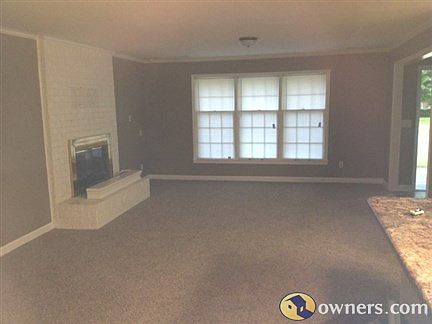 Fireplace in large living room