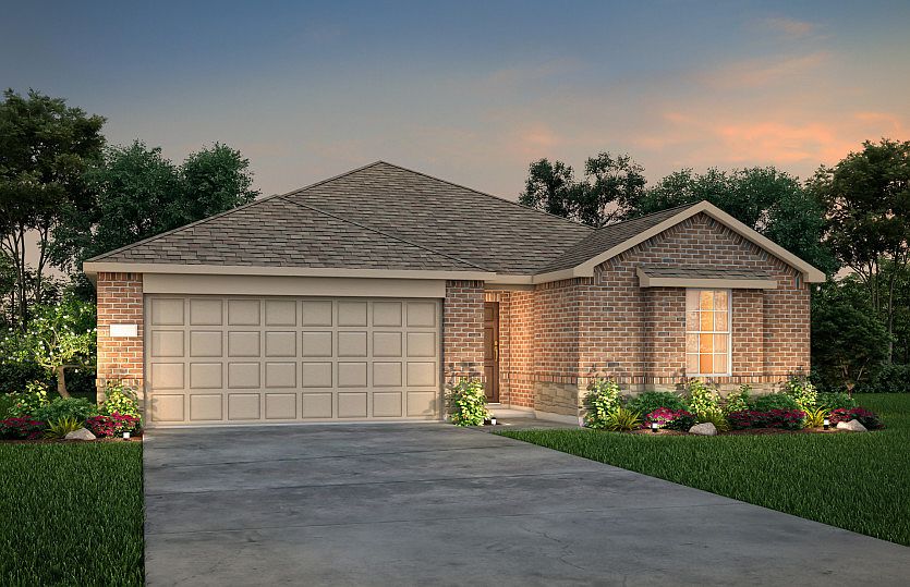 The Serenada, a one-story home with 2-car garage, shown with Home Exterior LS201
