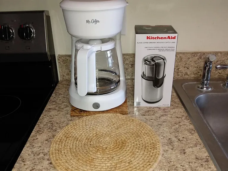 Coffee maker and grinder