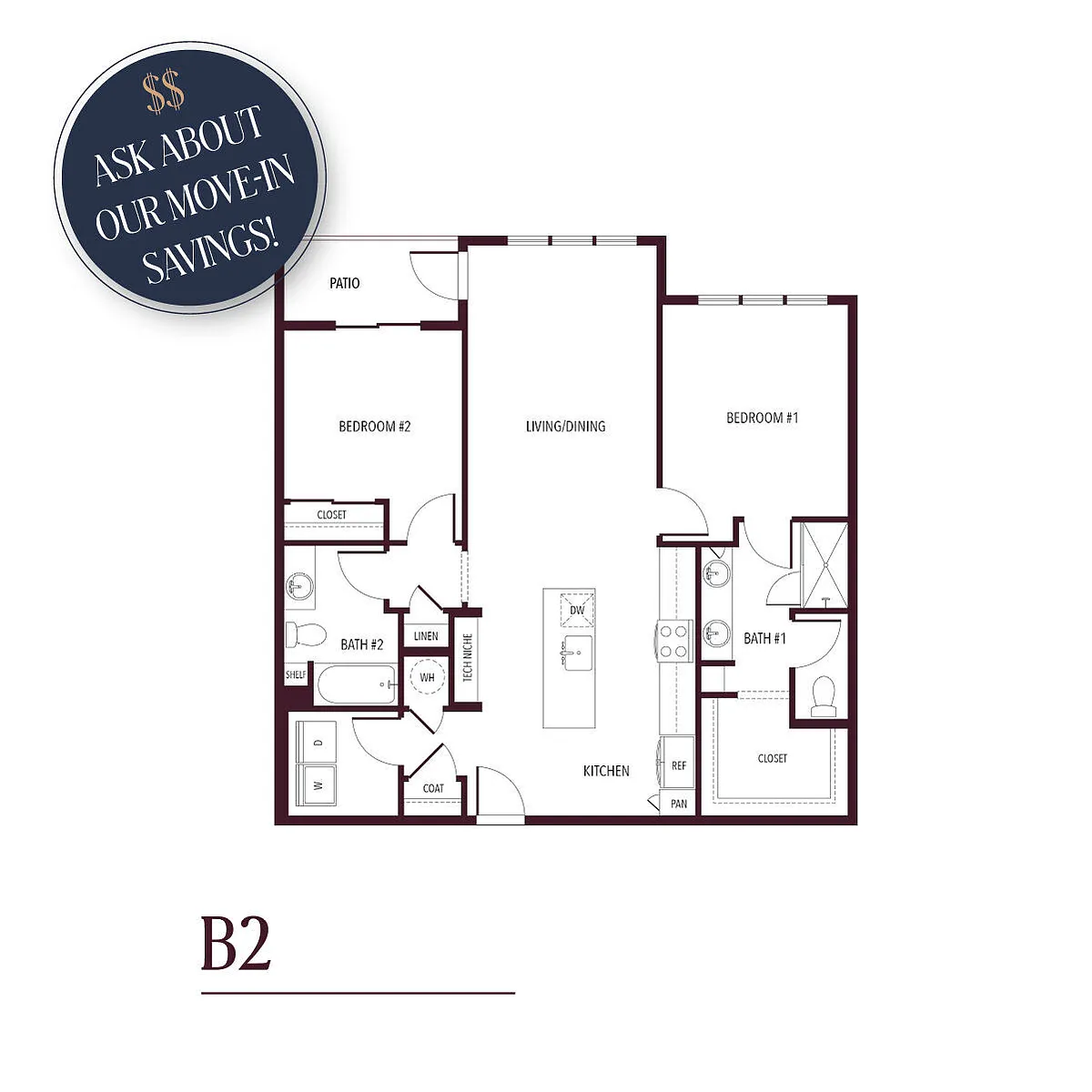Floor plan B2 - ASK ABOUT OUR MOVE-IN SAVINGS!!