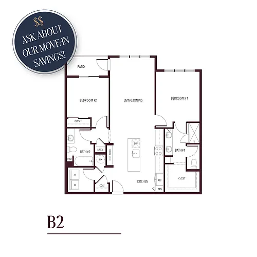 Floor plan B2 - ASK ABOUT OUR MOVE-IN SAVINGS!!