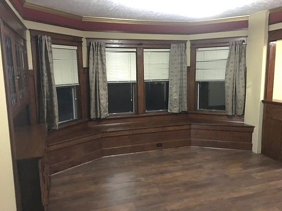 Dining room window seats with storage inside