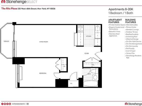 2nd image of 235 W 48th St APT 14K