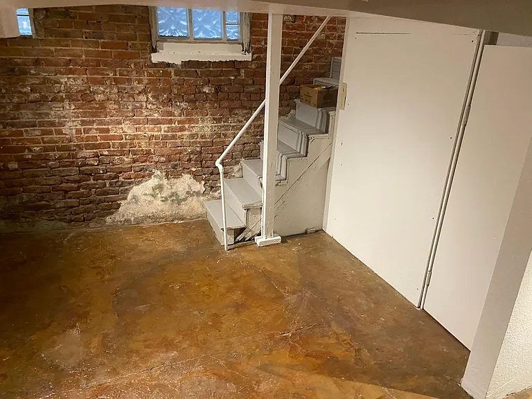 Stairs landing basement bedroom