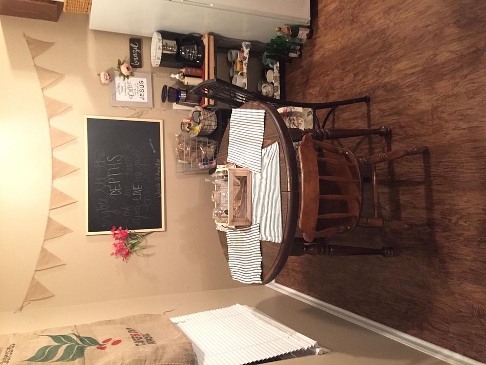 Dining room and galley kitchen