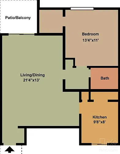 Floor plan One bedroom