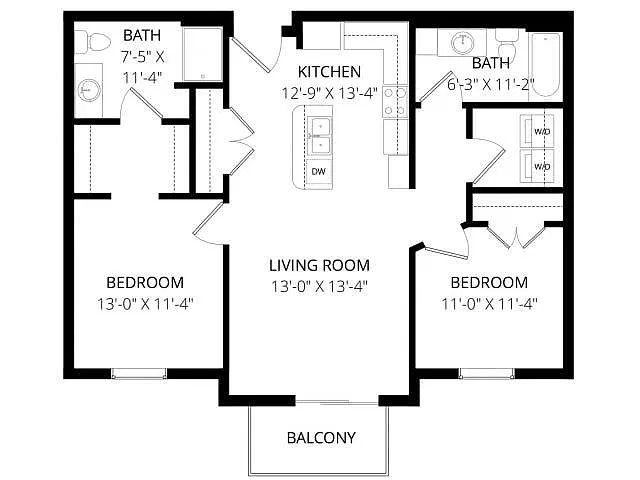 Floor plan C 2X2