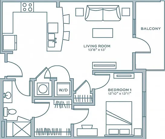 One Bedroom One Bath (772 SF) One Bedroom One Bath (772 SF)