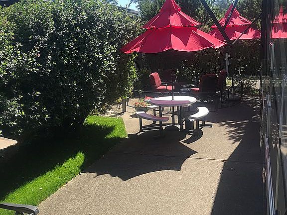 Back patio private