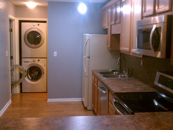 Kitchen with washer and drye