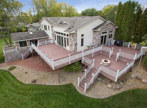 Escape the concrete world. Sit on your own patio and unwind.  The deck provides several views of the land. Plenty of room to entertain large parties.