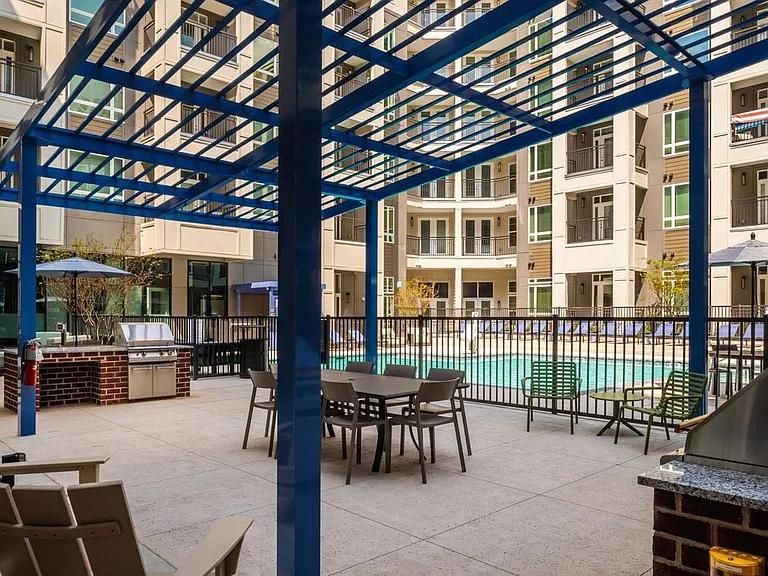 Courtyard with grill stations