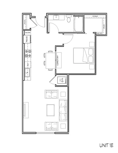 Floor plan 1E
