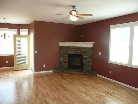 Large Family Room with Stone Fireplace
