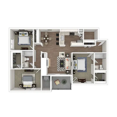 Floor plan Fir - 3x2 Upgrade