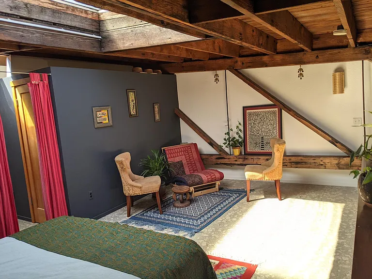 Seating area in bedroom