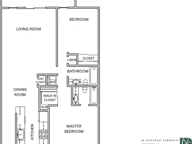 2x2 Standard l 936 sq ft l Villas at Lawrence 2x2 Standard l 936 sq ft l Villas at Lawrence