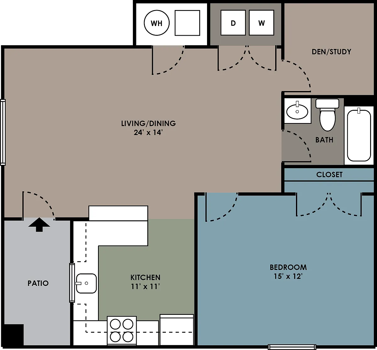 Floor plan 1 bedroom