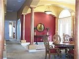 Beautiful design with high ceilings and pillars.