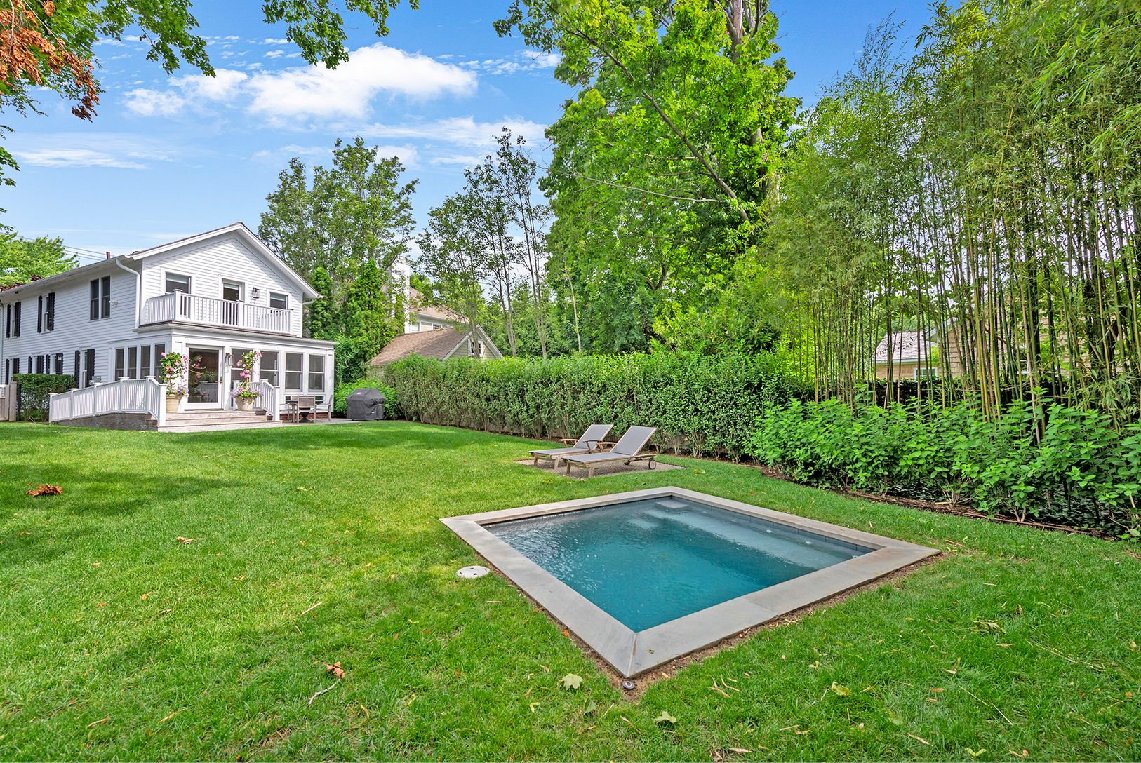  Private backyard w/ 9x9 heated gunite plunge pool