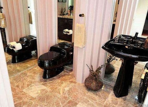 Guest Bathroom With Marble Floors