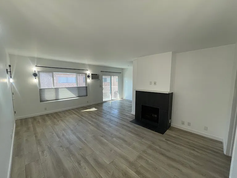 Large living room with fireplace