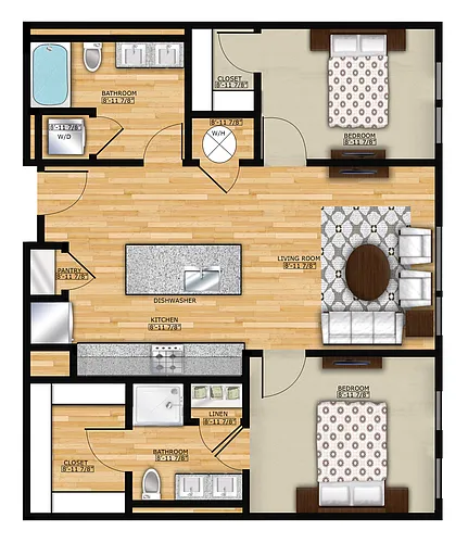 Floor plan 2 Bed