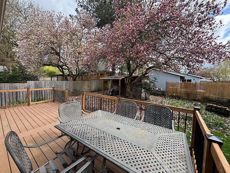Deck space for barbeques and entertaining