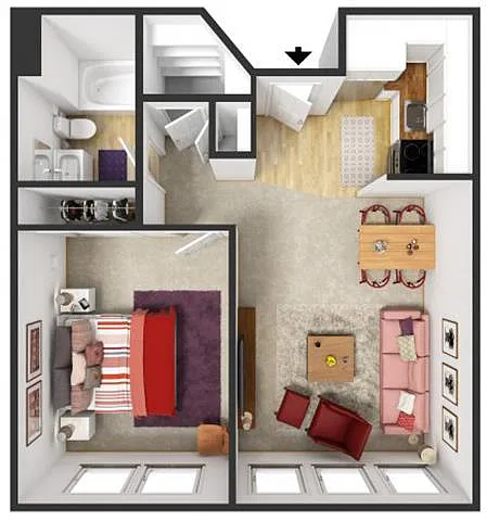 Floor plan One-Bedroom