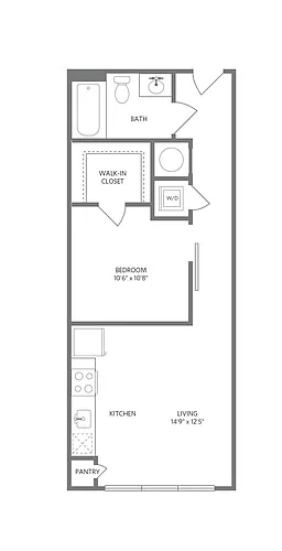 Floor plan A19 - One Bedroom